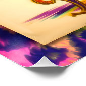 Poster Femme Mardi Gras Martini du milieu du siècle futur (Coin)