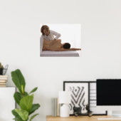 Poster Femme massée (Bureau à domicile)
