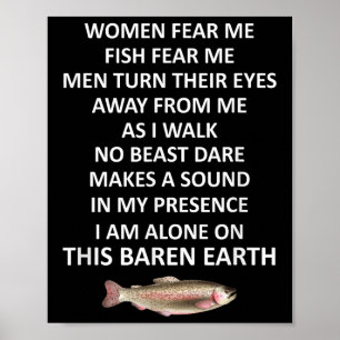 Poster Femme Me Crains Poisson Me Crains Hommes Détournen