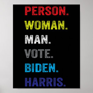 Poster Femme. Mec. Votez. Biden. Harris