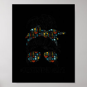 Poster Femme Messy Bun Vie d'une mère dentiste Mère
