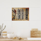 Poster Femme mignonne À Mon Mari Cadeau | Cadeau familial (Cuisine)