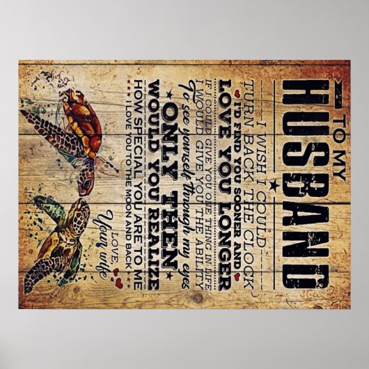 Poster Femme mignonne À Mon Mari Cadeau | Cadeau familial (Devant)