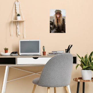 Poster Femme motarde Bubble Gum Rose Bulle Élégante