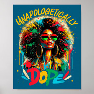 Poster Femme noire afro Unalogetically Histoire noire Mel