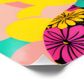 Poster Femme noire colorée Afro Pop Art (Coin)