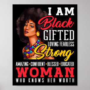 Poster Femme noire douée d'amour forte Histoire des Noirs