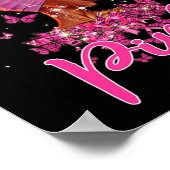 Poster Femme Noire En Octobre Nous Portons Le Cancer Du S (Coin)