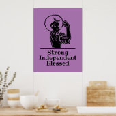 Poster Femme noire forte (Cuisine)