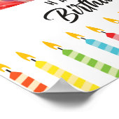 Poster Femme noire Joyeux Anniversaire Multicolor (Coin)