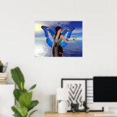 Poster Femme papillon (Bureau à domicile)