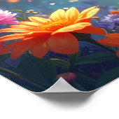 Poster Femme papillon bleu (Coin)