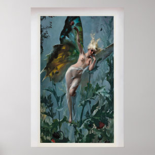 Poster Femme Papillon par Luis Ricardo Falero Vintage