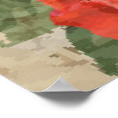 Poster Femme parisienne : Tour Eiffel Retro. (Coin)