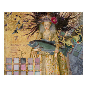 Poster Femme Poissons Vintage Classique Gothique