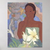 Poster 'Femme polynésienne et Tiki' - Arman Manookian (Devant)
