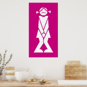 Poster Femme pour toilettes (Cuisine)
