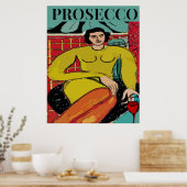 Poster Femme Prosecco, Vin (Cuisine)