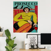 Poster Femme Prosecco, Vin (Bureau à domicile)