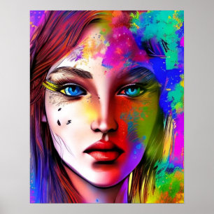 Poster Femme puissante urbaine