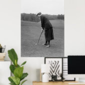 Poster Femme Putting, années 20 (Bureau à domicile)