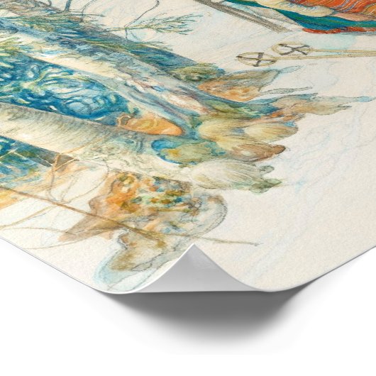 Poster Femme Putting on Skis - Skidloperskan (Coin)