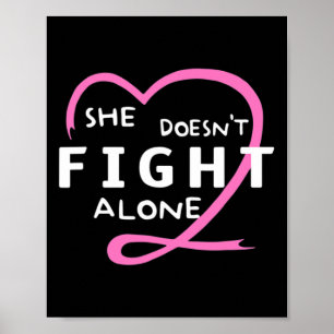 Poster Femme qu'elle ne combat pas seule Cancer du sein