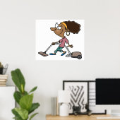 Poster Femme qui accumule (Bureau à domicile)