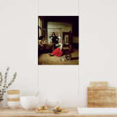 Poster Femme qui boit avec des soldats, 1658 (Cuisine)