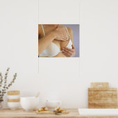 Poster Femme qui fait l'examen d'elle-même du sein (Cuisine)