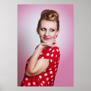 Poster femme rétro vintage