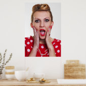 Poster femme rétro vintage (Cuisine)