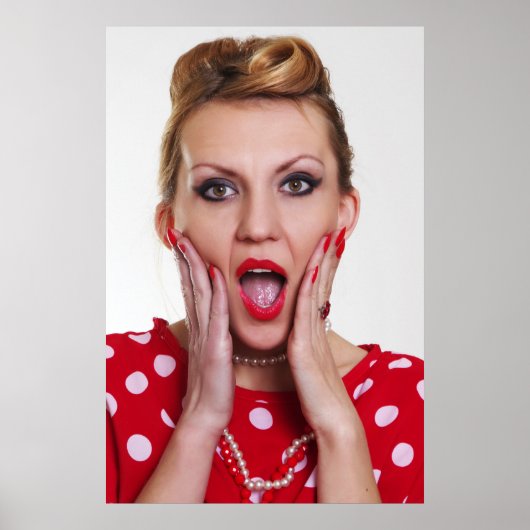 Poster femme rétro vintage (Devant)