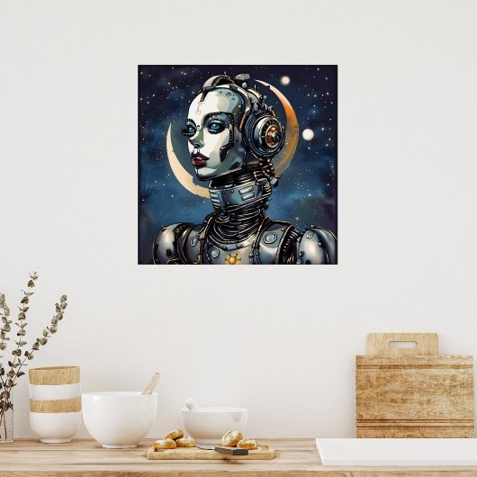 Poster Femme-robot II (Cuisine)