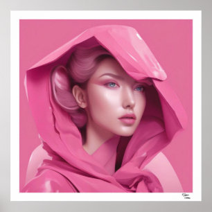 Poster Femme rose