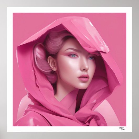 Poster Femme rose (Devant)