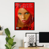 Poster Femme rouge (Bureau à domicile)