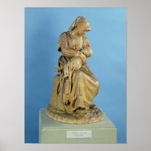 Poster Femme rurale alimentant son enfant