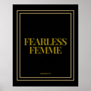 Poster Femme sans peur - Autonomisation et soutien des fe