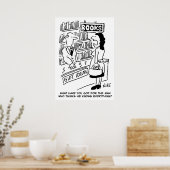 Poster Femme se renseigne dans une librairie. Librairie d (Cuisine)
