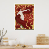 Poster Femme & Serpent - Art Nouveau - Art Jugend (Cuisine)