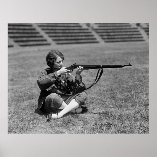 Poster Femme Sharpshooter, années 1920 (Devant)