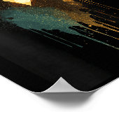 Poster Femme Silhouette Amateurs de baiser Date Ensemble  (Coin)