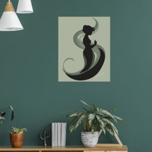 Poster Femme Silhouette Minimaliste Élégante – Moderne Bo