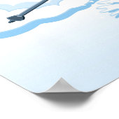 Poster Femme Skier d'hiver de descente Sport (Coin)