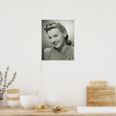Poster Femme souriante 2 (Cuisine)