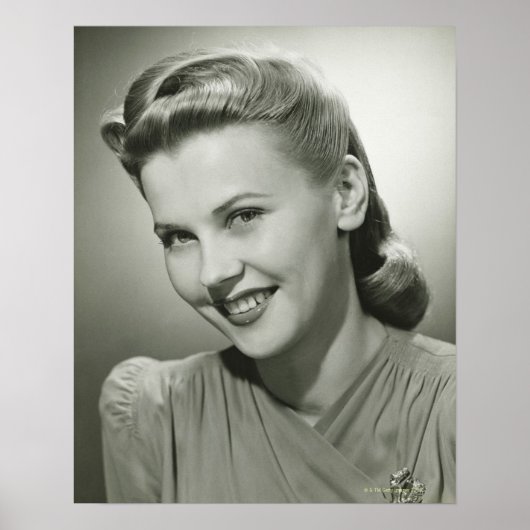 Poster Femme souriante 2 (Devant)