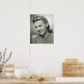 Poster Femme souriante 2 (Cuisine)