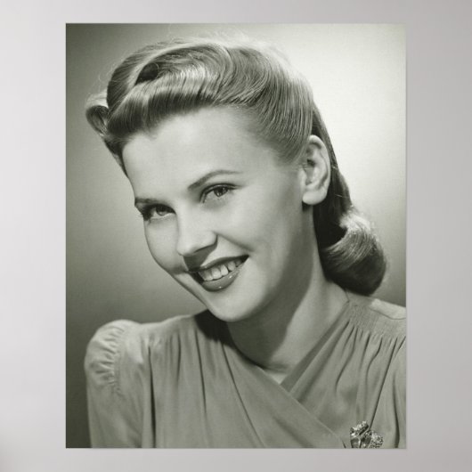 Poster Femme souriante 2 (Devant)