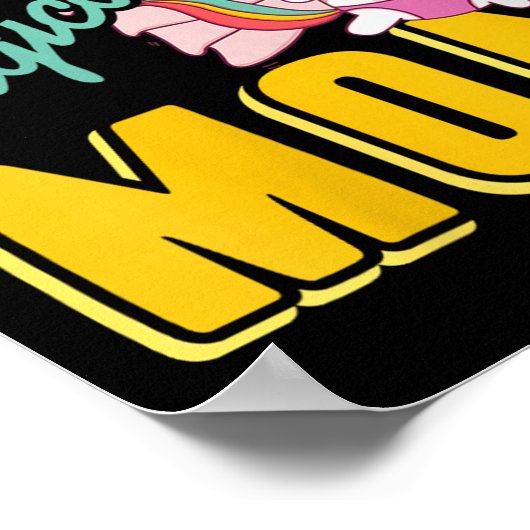 Poster Femme Super Magique Maman Rainbow Unicorn Héros We (Coin)